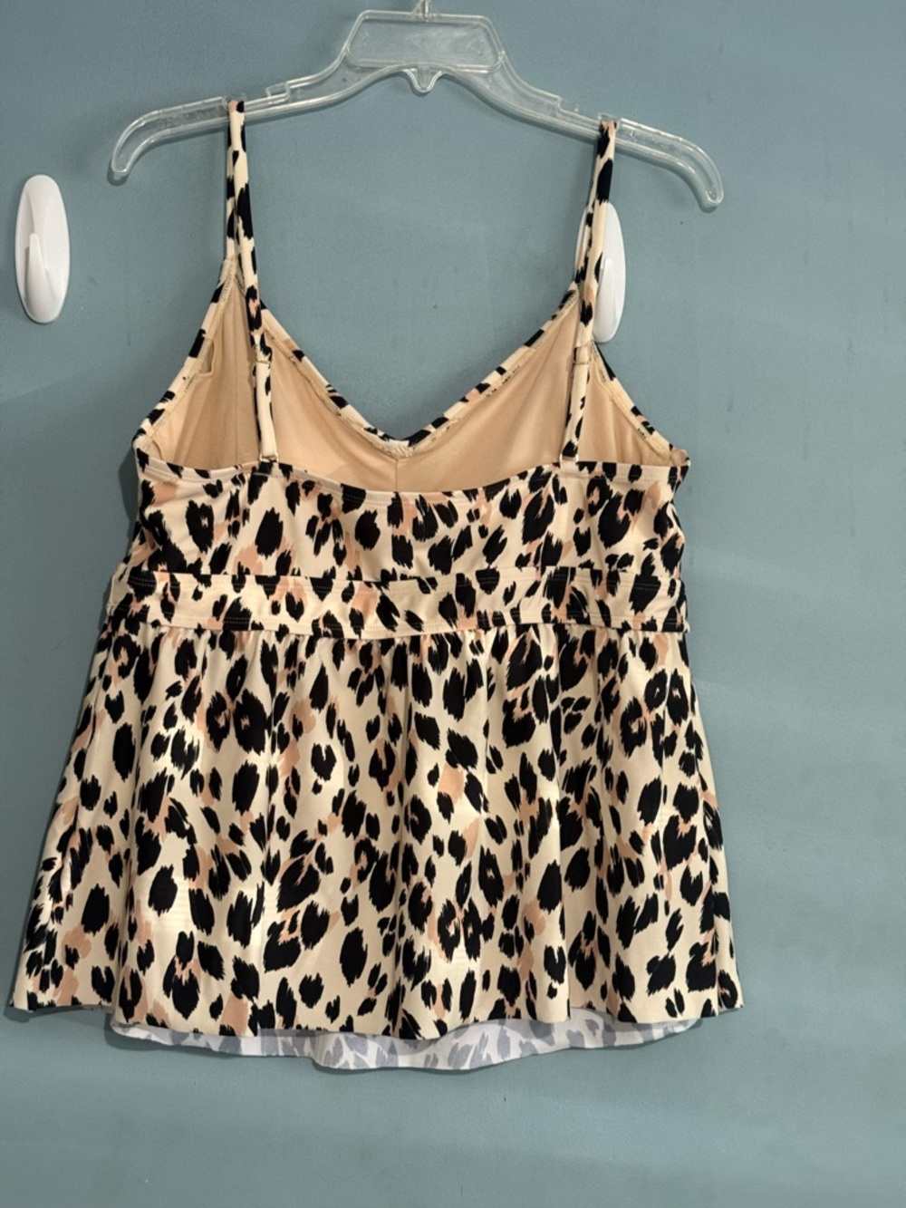 Kona Sol Animal Print One-Piece Swim Dress - Cream/Black/Brown - Picture 14 of 16